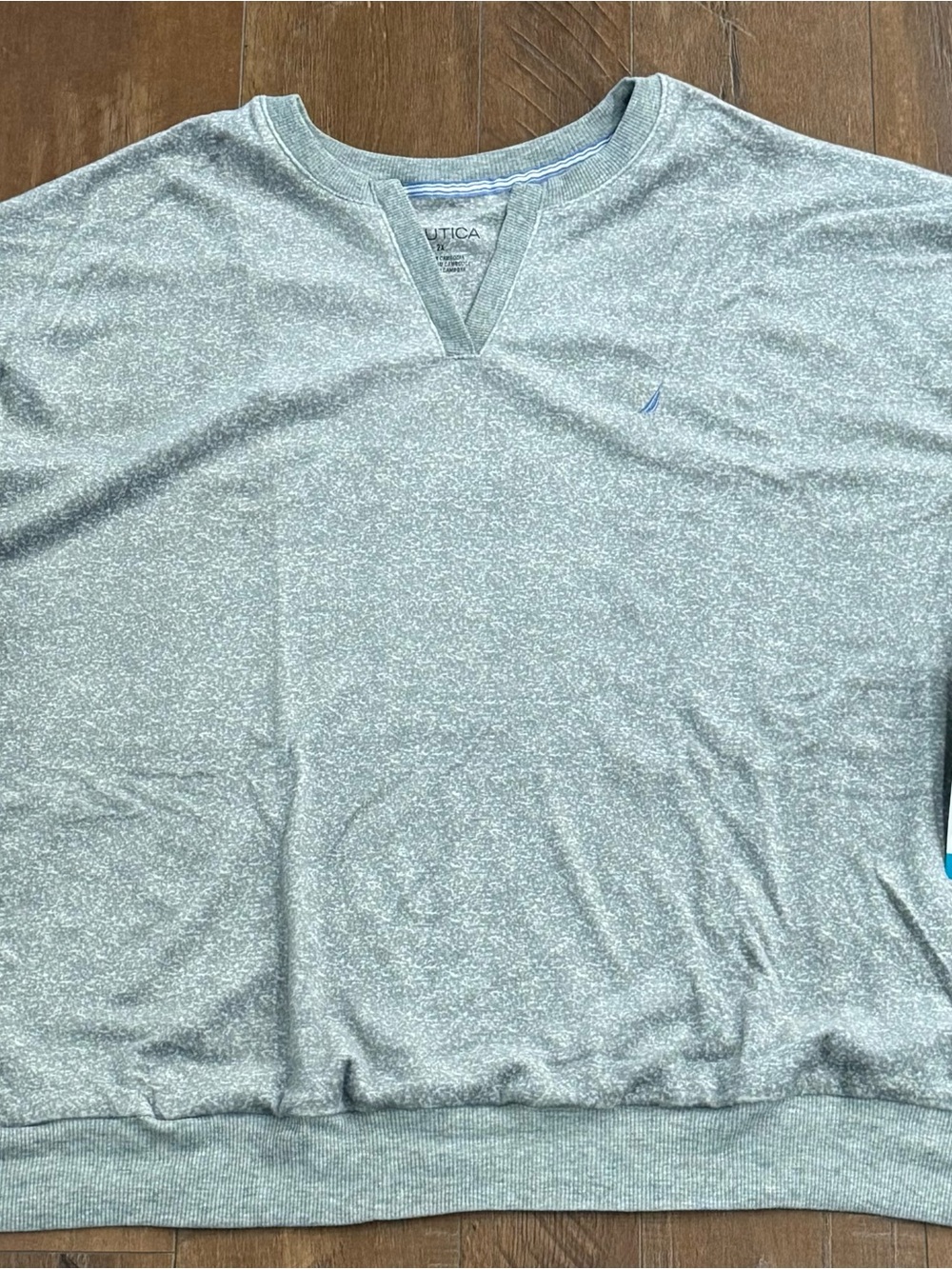 Nautica Heather Grey V‑Notch Pajama Set